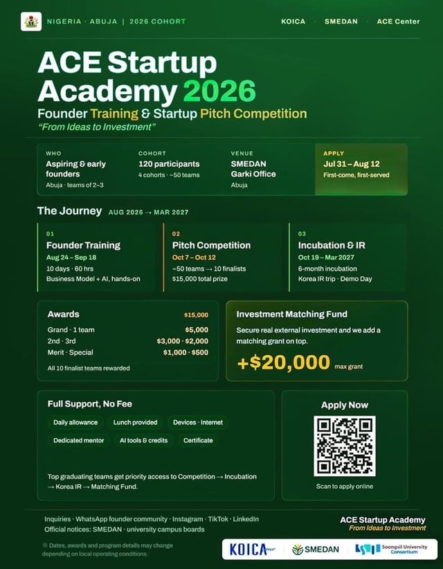 BM & AI Startup Training for Aspiring Entrepreneurs in Nigeria (5th Expert Dispatch)